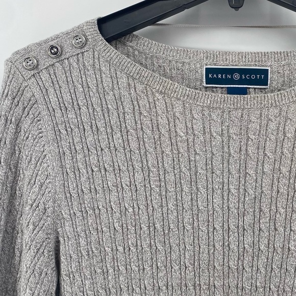 •Karen Scott• Women’s 3/4 length sleeve lightweight sweater blouse/top - Picture 2 of 6